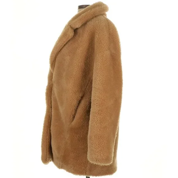 💋GORGEOUS!💋 ZARA FAUX FUR COAT IN LIGTH CAMEL - Picture 12 of 15